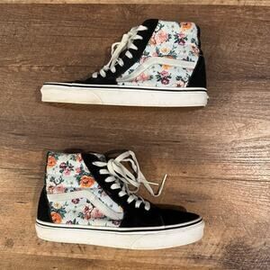 Vans Sk8-Hi Garden Floral High Top Sneakers Padded Collar Women 8.5 Men 7 READ